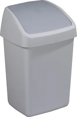 Produktbild von Sunware Delta Abfalleimer 10 Liter grau - Schwingdeckel - Kunststoff