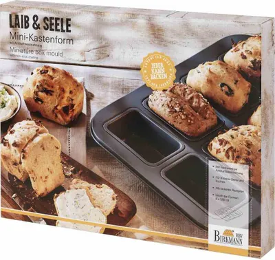 Image de RBV Birkmann, 210356, Laib und Seele, Mini moule à manqué, 8 compartiments, avec revêtement anti-adhésif