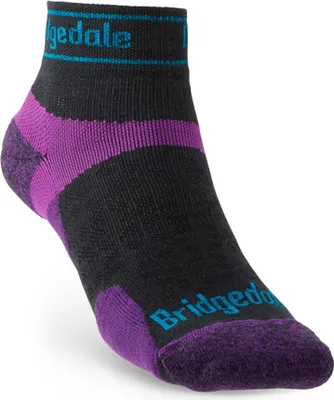 Produktbild von BRIDGEDALE Trail Run UL T2 MS Low Women's charcoal/purple S ponožky