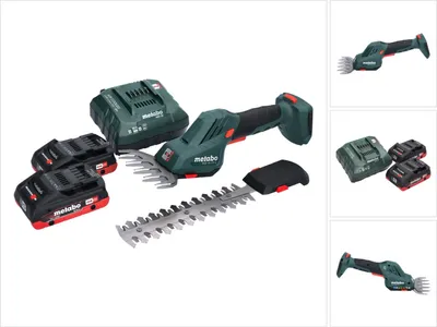 Obrázek produktu pro Metabo SGS 18 LTX Q akumulátorové nůžky na trávu a keře 18 V + 2x akumulátor 4,0 Ah + nabíječka.