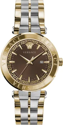 Obrázek produktu pro Versace VE2G00421 Aion Indiglo hnědé stříbrné zlaté pánské hodinky z nerezové oceli NEW