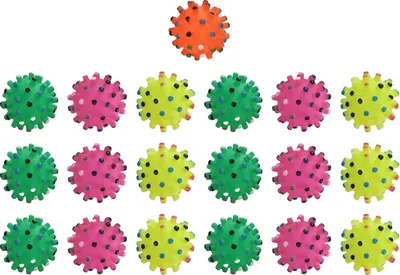 Immagine prodotto di 10pcs cane squeaky palle giocattolo certamente pulizia denti morbido pungiglione per gli animali domestici cani