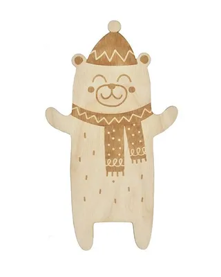 Image de Marque-page en bois gravé - Ourson - Milin