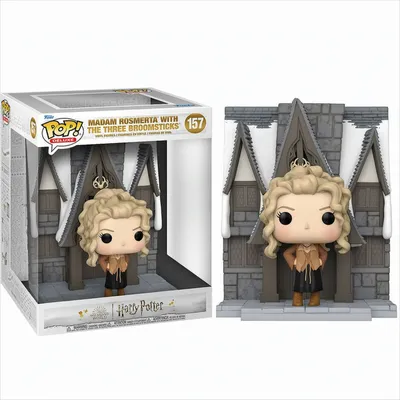 A Funko Pop! Deluxe figure of Madam Rosmerta with The Three Broomsticks, shown in its packaging and also displayed outside the packaging.