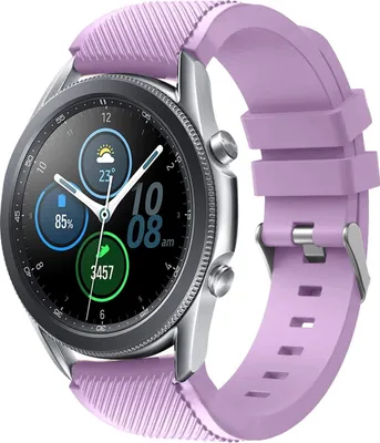 Produktbild von Strap-it Samsung Galaxy Watch 3 45mm Armband Silikon (Lila)