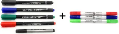Produktbild von 4 Universalmarker + 1 Minimarker 0,8 mm + 3 Mini Fineliner/Fasermaler