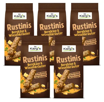Image de Dr. Kargs Rustinis fromage de montagne et herbes des prés croustillant 125g 5er Pack