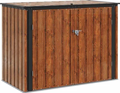Immagine prodotto di vidaXL Contenitore da giardino marrone 151,5 x 82 x 110,5 cm in acciaio