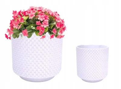 Immagine prodotto di Astuccio decorativo per fiori in Vetroceramica bianca 13x12 cm