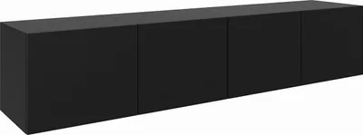 Produktbild von MEBLINI TV-Schrank 200cm Lang - Fernsehschrank - TV Lowboard Industrial - Unterschrank für Fernseher - TV-Unterschrank - TV-Schrank - Hängeschrank - LION - 200x40x41cm - Schwarz Matt