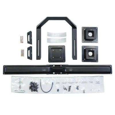 Produktbild von Ergotron Befestigungskit (Griff, Halterung für zwei Monitore) - für 2 LCD-Displays - Schwarz - Bildschirmgröße: 43.2-61 cm (17"-24")