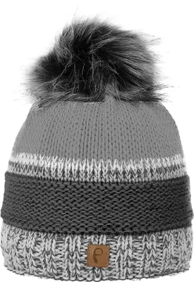 Produktbild von Warme Beanie Strickmütze mit Bommel Fleece Innenfutter  | One Size