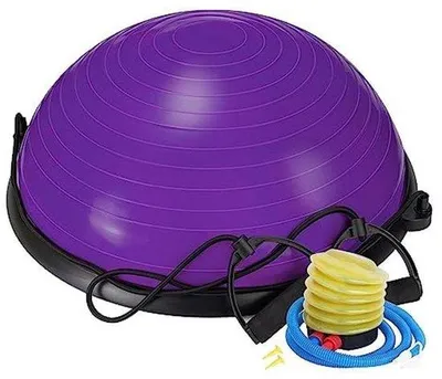 Produktbild von Famanu Balance Trainer für Core Training und Fitness mit Widerstandsbändern und Pumpe - Halbkugel