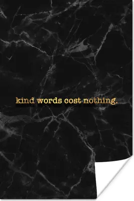 Produktbild von MuchoWow® Poster Zitate - Sprichwörter - Gold - Marmor 120x180 cm - Kunstposter