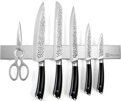 Produktbild von PAUDIN Magnetischer Messerhalter 45 cm – Starke Magnetleiste aus Edelstahl für Messer, Küchenwerkzeuge & mehr – Messerblock Alternative