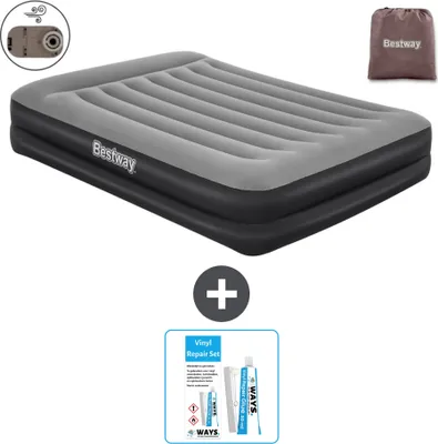 Produktbild von Bestway Luftmatratze - 2-Personen - 152 x 203 x 46 cm - Grau - Inklusive Zubehör