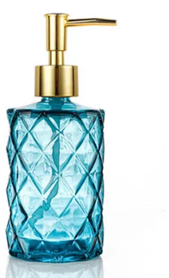 Produktbild von Glas Seifenspender für Küche, Bad - Nachfüllbare Handwaschflüssigkeit Klarglasflasche,330 ml Glasspender mit für Geschirrspülmittel, ätherisches Öl,Shampoo Lotion