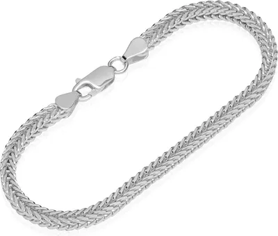 Produktbild von Armband 925 Sterling Silber 20cm Fuchsschwanzketten 4 fach diamantiert Armkette