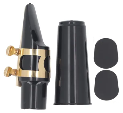 Produktbild von Altsaxophon-Mundstück-Set, ABS-Struktur, Metallschnallenclip, 2,5"-Rohrsaxophon-Mundstück-Set