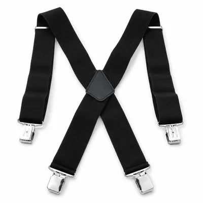 Produktbild von MidGard X-Form Hosenträger mit 4 extra starken Clips, 5 cm Breit, Einstellbar und Elastisch, Einheitsgröße für Männer und Damen