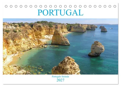 Produktbild von Portugal - Strände in Portugal (Tischkalender 2027 DIN A5 quer), CALVENDO Monatskalender