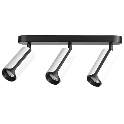 Produktbild von MasterLED Deckenstrahler - GU10, 3-flammig, Schwarz, Weiß, schwenkbar - Moderne LED deckenleuchte für das Wohnzimmer