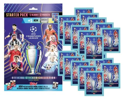 Immagine prodotto di Topps - Champions League 2024/2025 - Figurine da collezione - 1 pacchetto iniziale + 20 bustine