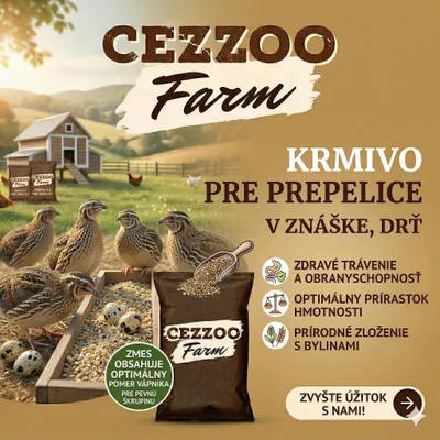 Obrázek produktu pro CEZZOO FARM krmivo pre prepelice v znáške 25kg