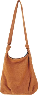 Produktbild von Boho Schultertasche, Schulterbeutel - Rost, Uni - Erwachsene, Orange, Baumwolle, 30*35*20 cm, Alternative Umhängetasche, Handtasche aus Stoff