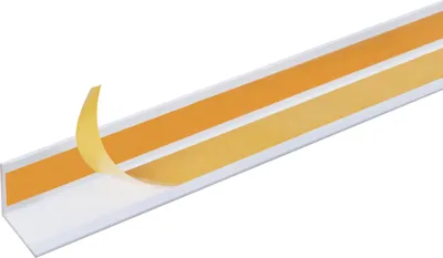 Image de Alberts 423995 Cornière, autocollante, aluminium, blanc, 1000 x 30 x 30 mm, jeu de 2 pièces