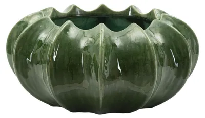 Produktbild von Breiter Cachepot Cactus aus grüner Keramik