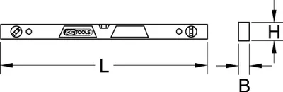 Produktbild von KS Tools 204.5471 Aluminiumprofil-Wasserwaage,magnetisch,600mm