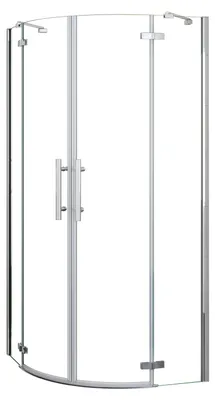 Produktbild von Duschspa 80x80x195cm Runddusche Duschkabine Viertelkreis Duschabtrennung 6mm NANO ESG Sicherheitsglas