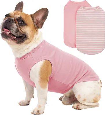Productafbeelding van Hondenshirt - Set van 2 - Maat S - Katoen - Gevoerd - Ademend - Roze