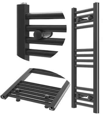 Immagine prodotto di Granitan - Radiatore da bagno - Scaldasalviette - 30x80 cm - Nero - Scaldasalviette - BRENO