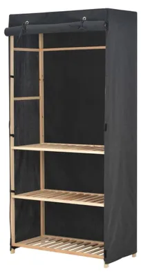Produktbild von Kleiderschrank, 3-stöckig, grau, 79 x 40 x 170 cm, Stoff