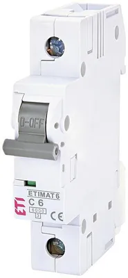 Image de ETI FI LS Interrupteur différentiel Disjoncteur de protection de ligne LS type C 6A/1P
