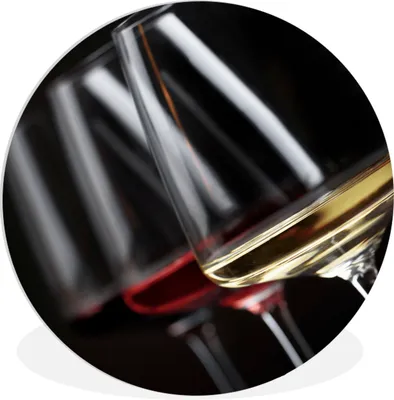 Produktbild von MuchoWow® Rundes Wandbild - Runde Bilder Weinglas - Wein - Alkohol Ø 90 cm Kreis Wanddekoration Kunststoff - Wandkreis - Wandschmuck - Wand-Kreis - Wohnzimmer - Bild - Runde - Wanddeko - Dibond - Kunstdrucke