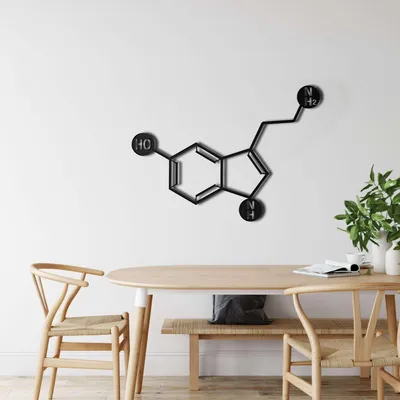 Obrázok produktu pre Wallity, elegantné kovové doplnky na stenu, čierna farba, 60 x 42 cm | 100% kov