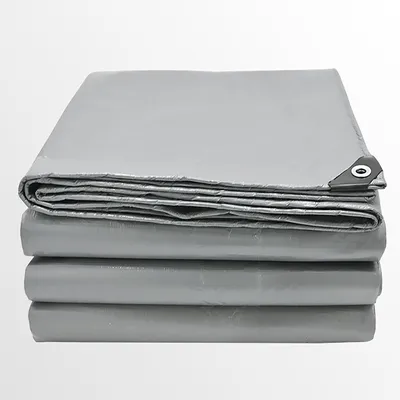 Image de Bâche étanche - Œillets de fixation - Protection extérieure - Polyéthylène résistant aux déchirures - 100 x 200 cm - Argentée