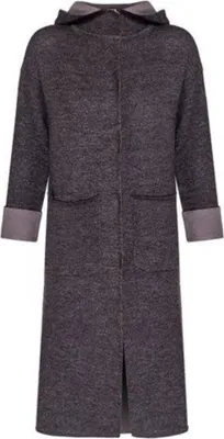 Produktbild von Warmer, weicher Cardigan mit Kapuze und Druckknopfverschluss, Regular Fit, als Mantel tragbar