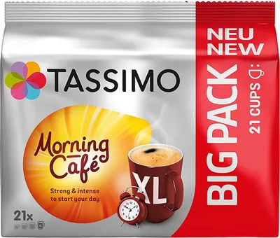 Produktbild von Tassimo Jacobs Morning Café Strong&Intense XL 21 porcí