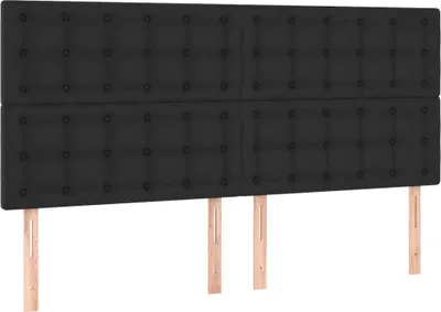 Obrázok produktu pre vidaXL Čelo postele čierne 200x5x118/128 cm Imitácia kože