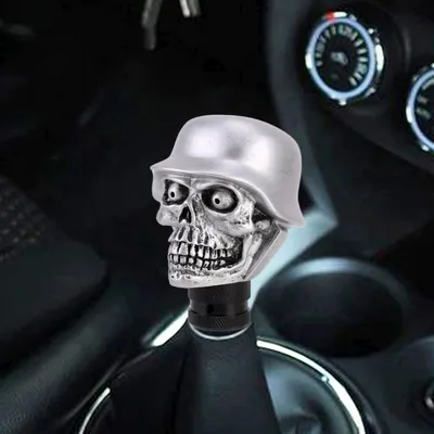 Obrázok produktu pre LX Tandy Creative Universal Car Skull tvarovaný Shifter Cover Manual Automatické Gear Shift tlačidlo
