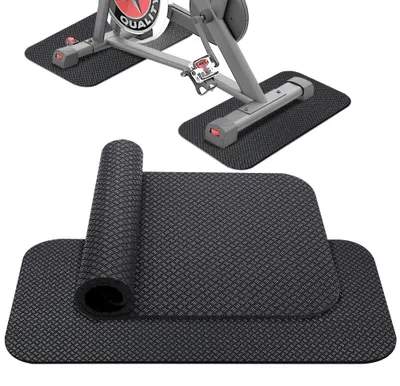 Imagen del producto de Alfombrilla protectora para equipos de fitness, 63,5 x 30 cm, 5 mm de grosor, antideslizante, para proteger el suelo