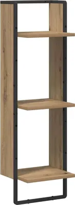 Immagine prodotto di vidaXL Scaffale da parete in rovere artigianale 30 x 25 x 100 cm Materiale a base di legno