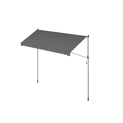 Produktbild von Verstellbarer Sonnenschirm Grau 220-300cm