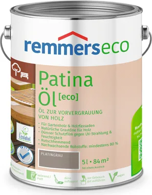 Produktbild von Remmers Patina-Öl [eco] platingrau 5 l, Holzöl grau
