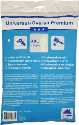 Produktbild von Einweg-Schutzanzug mit KapuzeMaleroverall weiß Größe XXL 60 g