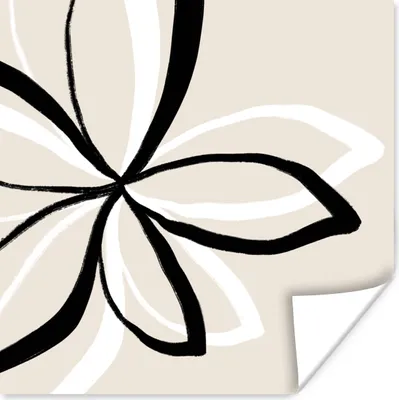 Produktbild von MuchoWow® Poster Blumen - Abstrakt - Minimalismus 75x75 cm - Wand Dekoration